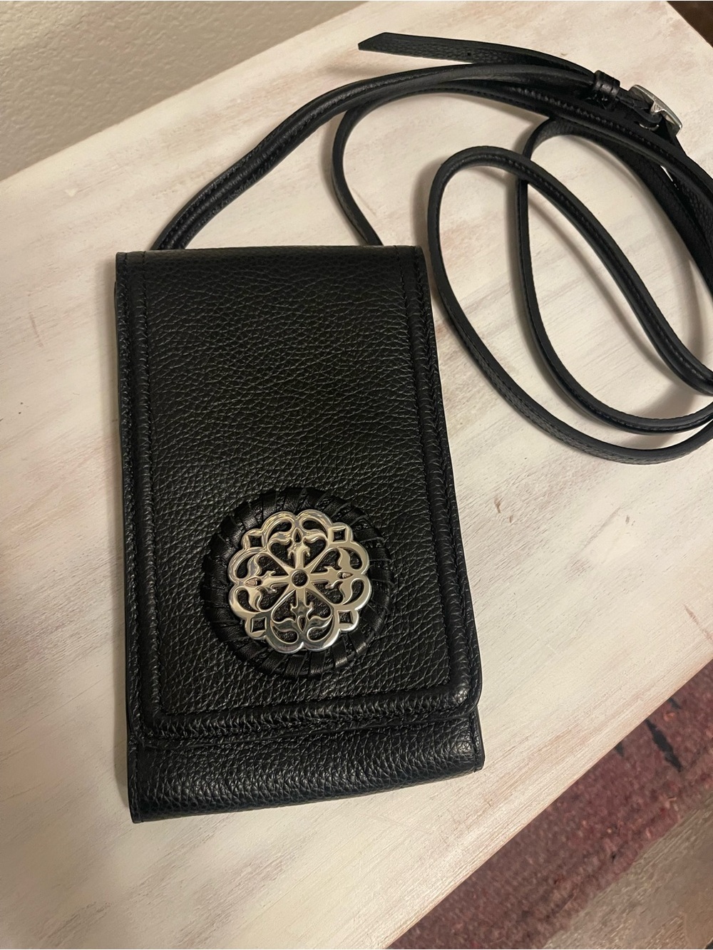 Brighton Ferrara E53163 Black Phone Organizer Crossbody